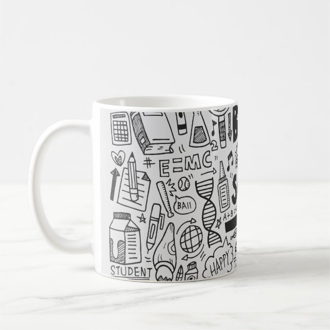 Caneca De Café elemento da escola de rabiscos de desenhar manual (Esquerda)