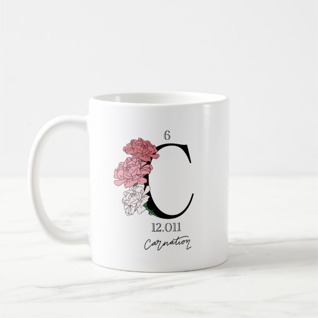 Caneca De Café Elemento de carbono floral (Esquerda)