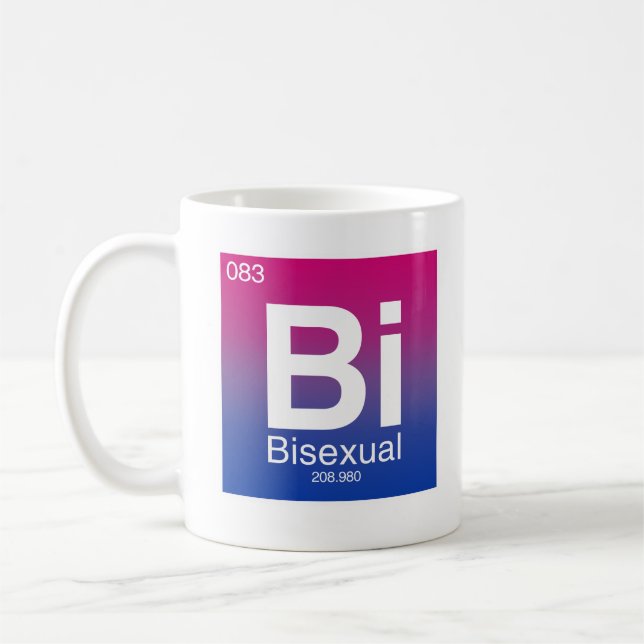 Caneca De Café Elemento de Mesa Periódico Bissexual (Esquerda)