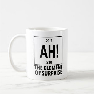 Caneca De Café Elemento de Surpresa Ah Tabela Periódica Química