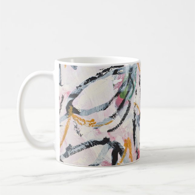 Caneca De Café Elemento Design de pintura acrílica (Esquerda)