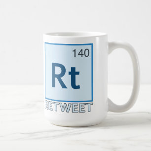 Caneca De Café Elemento do RT 140/Retweet
