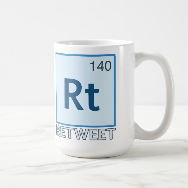 Caneca De Café Elemento do RT 140/Retweet (Direita)