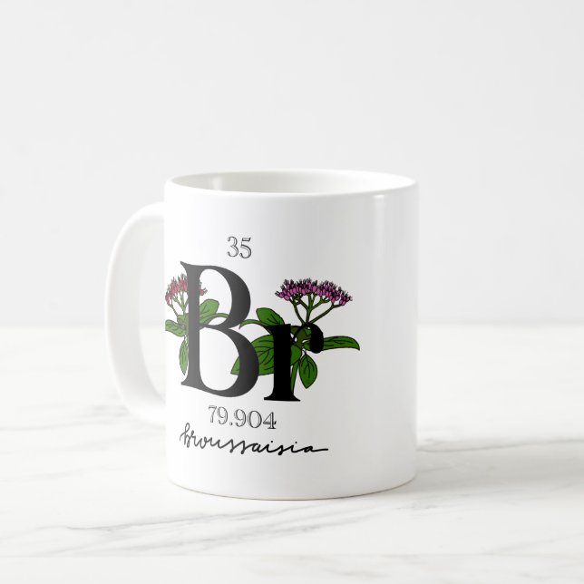 Caneca De Café Elemento Floral Bromine (Frente Esquerda)