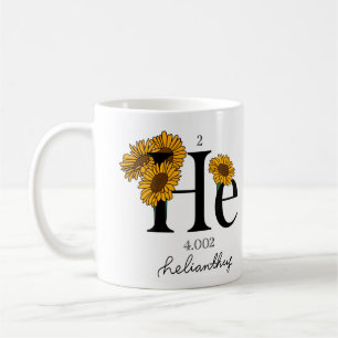 Caneca De Café Elemento Floral Hélio