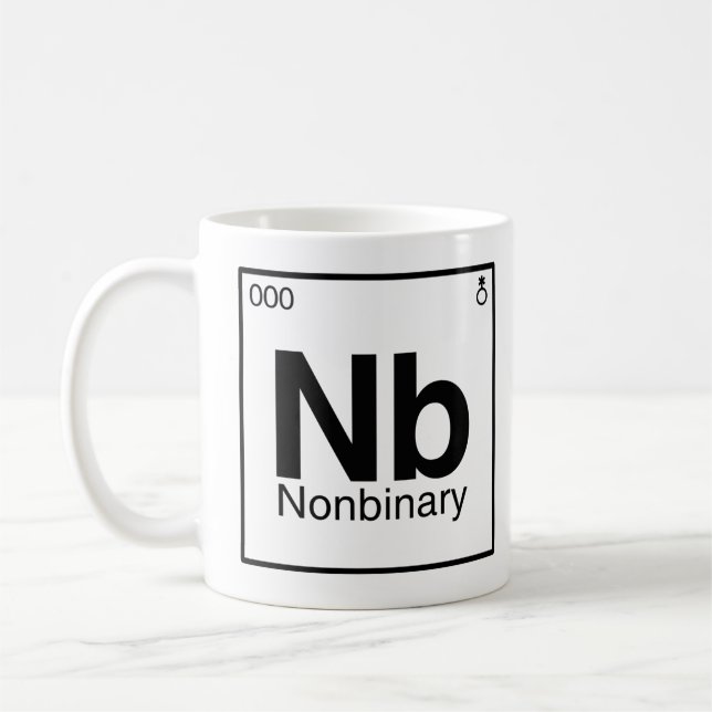 Caneca De Café Elemento NB - Tabela Periódica Não Binária (Esquerda)