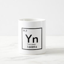 Elemento químico MUG personalizável