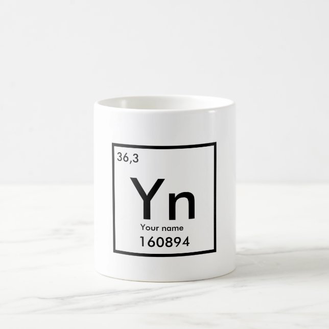 Caneca De Café Elemento químico MUG personalizável (Centro)