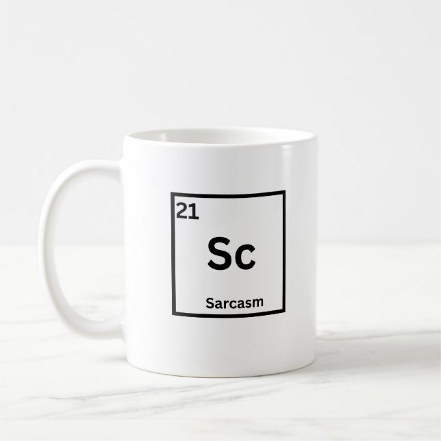 Caneca De Café Elemento Sarcasmo Humor Científico Divertido (Esquerda)