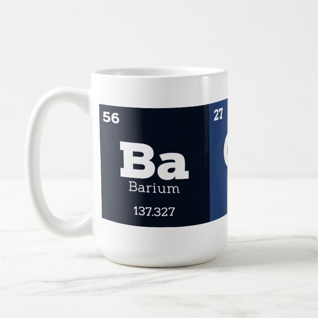 Caneca De Café Elementos de Mesa Periódicos de Bacon Engraçado (Esquerda)