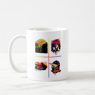 Caneca De Café Elementos do Hip Hop Arte MC DJ Breakdance Grafite