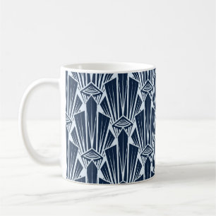 Caneca De Café Elementos Geométricos: Padrão Moderno Estilizado