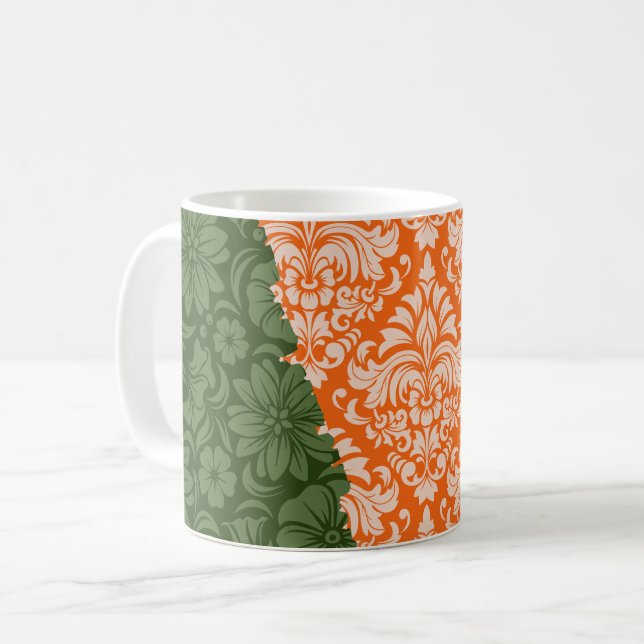 Caneca De Café Elementos Ornamentais de luxo (Frente Esquerda)