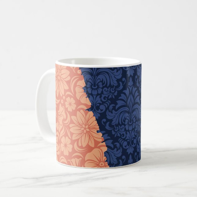 Caneca De Café Elementos Ornamentais de luxo (Frente Esquerda)