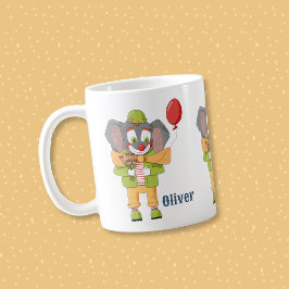 Caneca De Café Elephant Clown Kid Personalized Mug