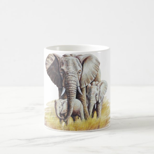 Caneca De Café Elephant Family (Centro)
