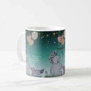 Caneca De Café "Elephant & Polka Hen" Boganhues impressão