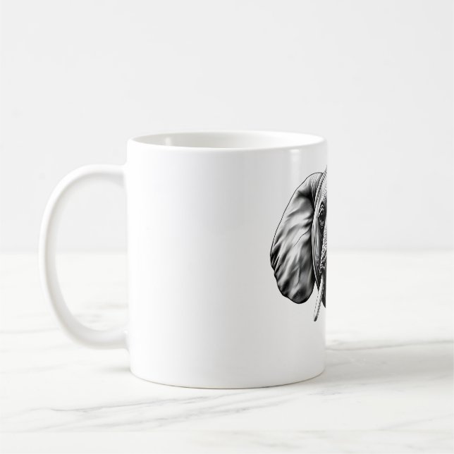 Caneca De Café Elephant Seal Head Black & White (Esquerda)