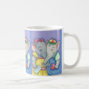 Caneca De Café Elephant Sweethearts Namorados Love MUG *Personali