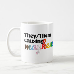 Caneca De Café Eles/Deles causando caos