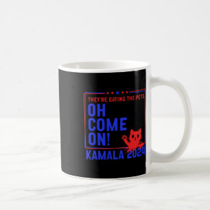 Caneca De Café Eles estão comendo os cães! Gatos! Animais! Kamala