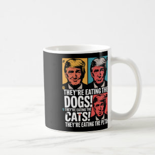 Caneca De Café Eles estão comendo os cães Trump Vs Kamala Eleito