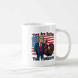 Caneca De Café Eles Estão Comendo Os Perus Engraçado Donald Trump