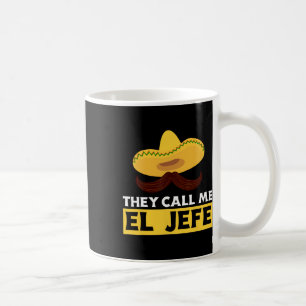 Caneca De Café Eles Me Chamam De El Jefe Chefe Engraçado Cozinhei