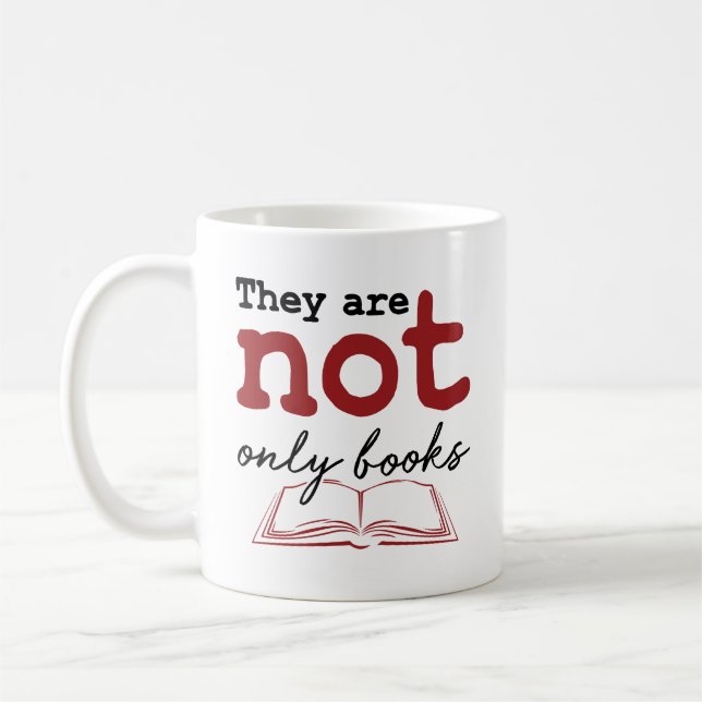 Caneca De Café Eles Não São Apenas Books Bookworm Lover (Esquerda)