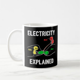 Caneca De Café Eletricidade Explicada Ohm Volt Ampere Eletricidad
