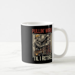 Caneca De Café Elétrico Skull Pullin Wire Til I Reatura Vintage
