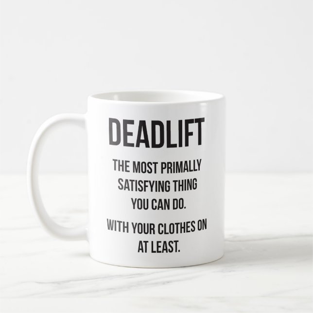 Caneca De Café Elevador - Meme Gym Engraçado - Workout Novelty (Esquerda)