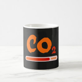 Caneca De Café Elevados níveis de poluição por dióxido de carbono