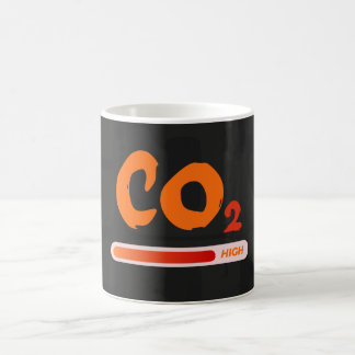 Caneca De Café Elevados níveis de poluição por dióxido de carbono