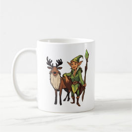 Caneca De Café Elf e Reindeer Fantasy Lover's Mug