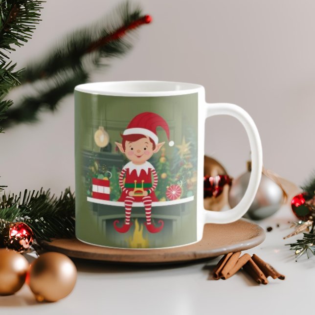 Caneca De Café Elf No Shelf Coffee Mug (Criador carregado)