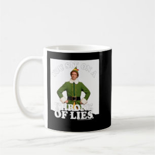 Caneca De Café Elf Senta-te num Trono de Mentiras
