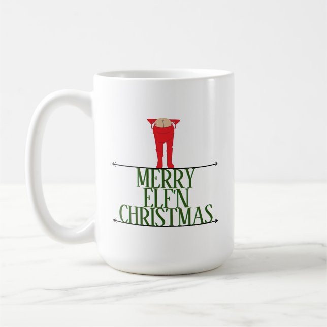 Caneca De Café Elf Shenanigans - Natal corporativo (Esquerda)