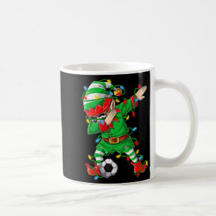 Caneca De Café Elfo Dabbing Jogador de Futebol Natal Dab Xmas