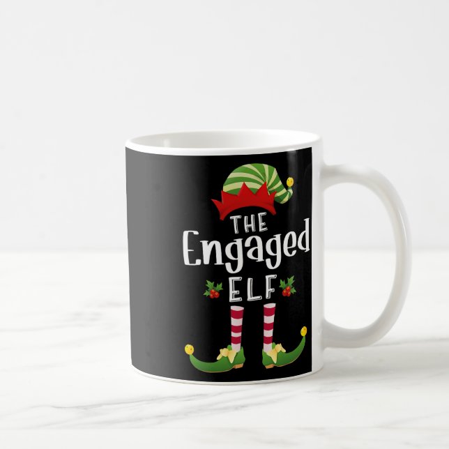 Caneca De Café Elfo de Natal Engajada Camisola de Natal Combinand (Direita)