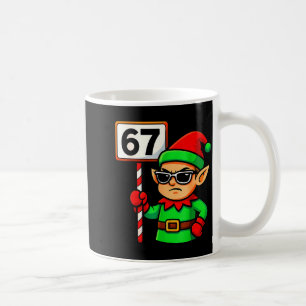 Caneca De Café Elfo Engraçado Seis Sete 6 7 Meme Roupa de Natal 6