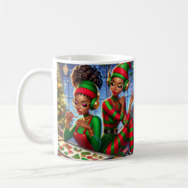 Caneca De Café Elfos e Goodies de Natal