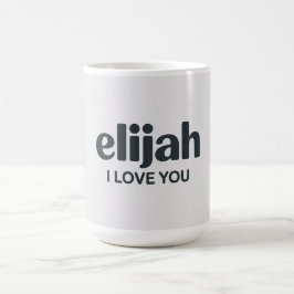 Caneca De Café Elijah ILove You