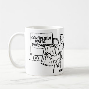 Caneca De Café Eliminação Confidencial de Resíduos e Correio Lixo