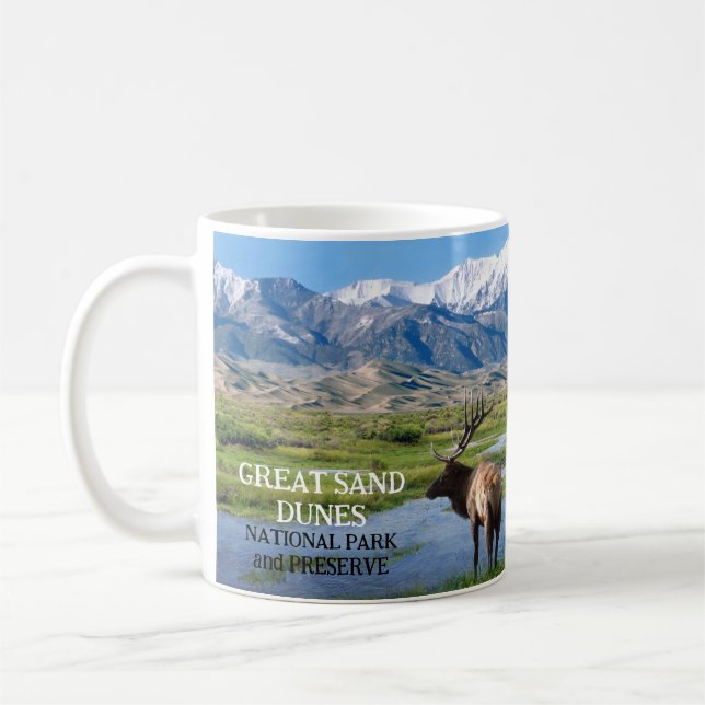 Caneca De Café Elk, Big Primavera Creek, Excelente Dunas NP (Esquerda)