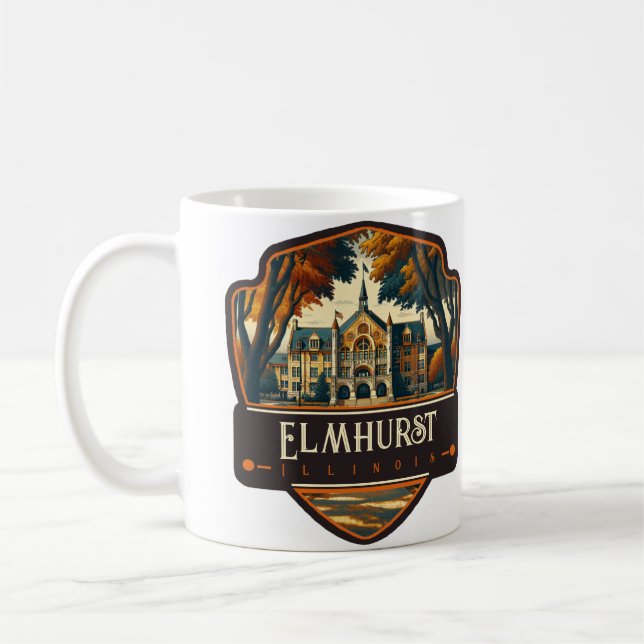 Caneca De Café Elmhurst, Illinois | Vintage (Esquerda)