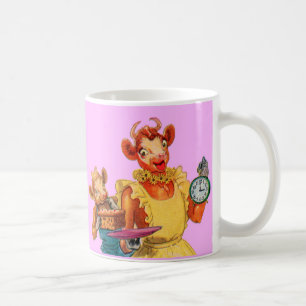 Caneca De Café Elsie a vaca e a filha Beulah - é tempo do bolo