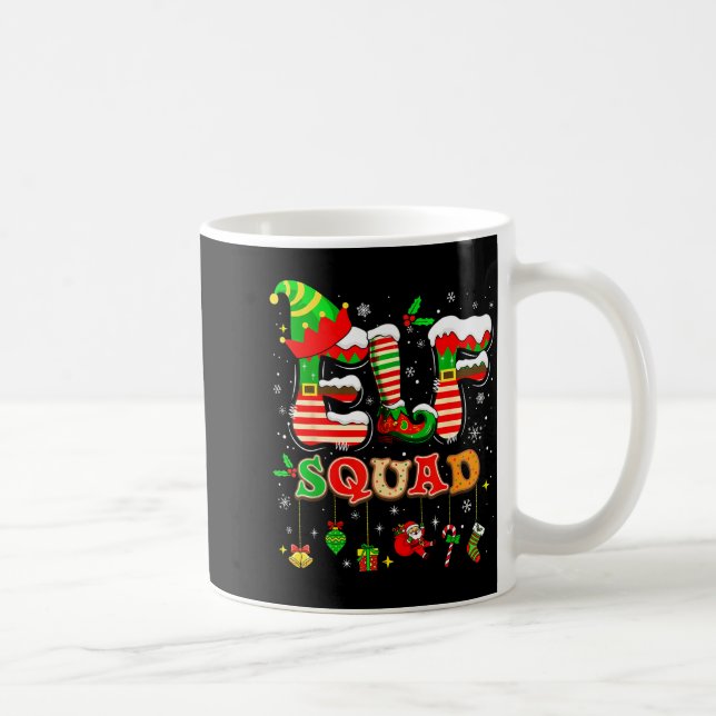 Caneca De Café Elves Family Christmas Matching Pajamas Xmas Elf S (Direita)