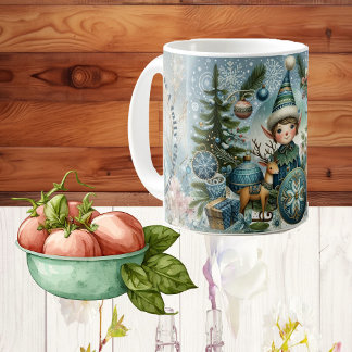 Caneca De Café Elves Hail Snowflakes, Ornaments, Jolly Christmas