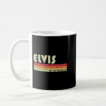 Caneca De Café ELVIS Gift Name Personalized Funny Retro Vintage B<br><div class="desc">ELVIS Gift Name Personalized Funny Retro Vintage Birthday Pullover</div>